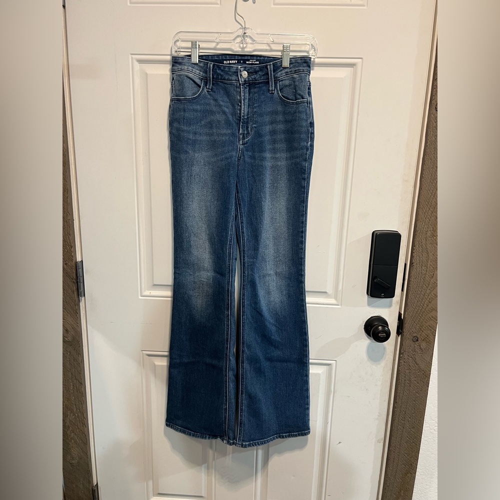 Old Navy Blue Flare Wide Leg Jeans